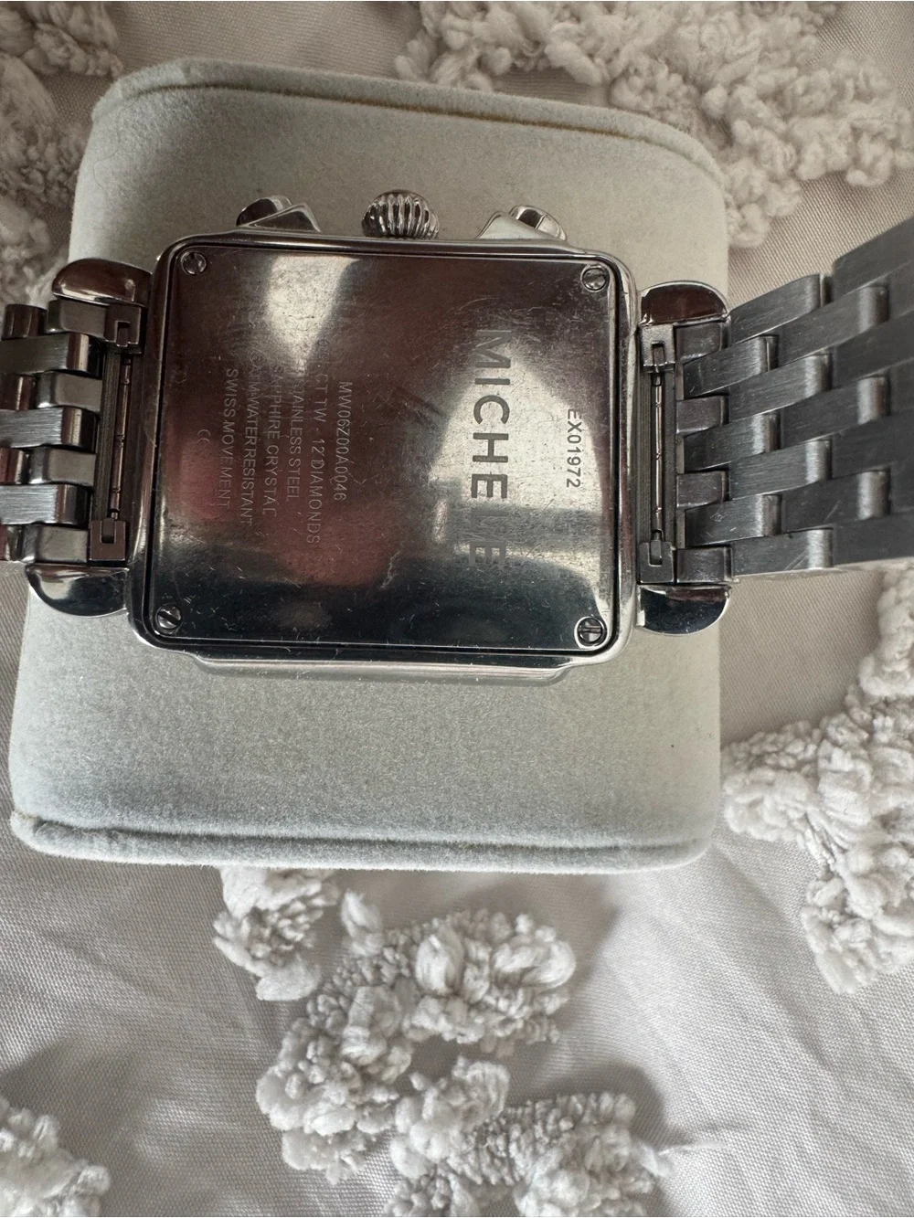 Michele Deco Diamond Women’s Chronograph Watch with Mother of Pearl Dial